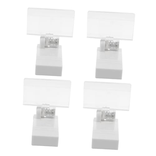 SOPOTUTU 4 Stück Teiliges Magnetclip für Preisschilder und Etiketten Doppelseitiger Halter für Supermarktregale Einfache Installation Langlebiges Material Vielseitig für Werbung und von SOPOTUTU