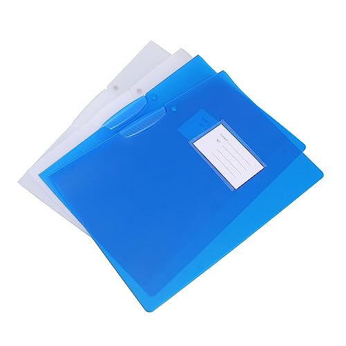 SOPOTUTU 4 Stück Teiliges Transparente Kunststoff Ordner mit Drehmechanismus Leichte Portable Dokumentenmappe für Büro Berichte und Konferenzen Farbig Blau Transparent SOPOTUTU 4 Stück Teiliges Transparente Kunststoff Ordner mit Drehmechanismus Leichte Portable Dokumentenmappe für Büro Berichte und Konferenzen Farbig Blau Transparent von SOPOTUTU
