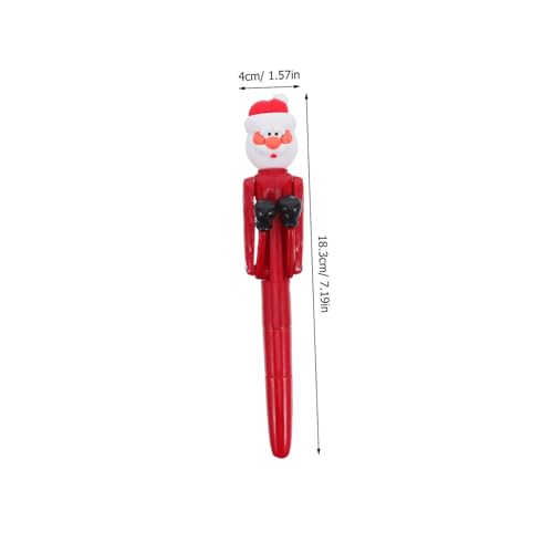 SOPOTUTU 4 Stück Weihnachtsmann Boxing Kugelschreiber mit Lustigem Design Glattes Schreiben Ergonomischer Griff Xmas Party Favors für Schule Büro Kreative Weihnachtsprojekte von SOPOTUTU