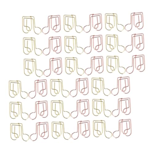 SOPOTUTU 40 Stück Mondnotiz-büroklammer Büroklammern Klein Kleine Büroklammern Musik-büroklammern Papierklammern Kleine Für Papier Lustige Papierclips Papierstifte Metall von SOPOTUTU