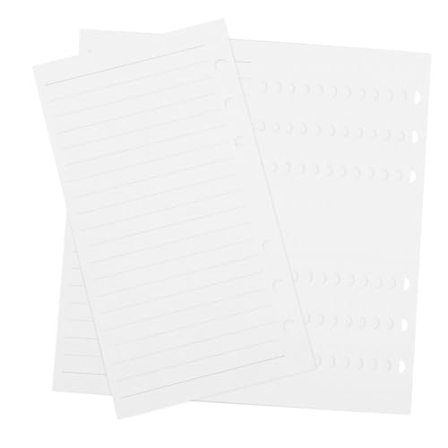 SOPOTUTU 45Blätter Nachfüll Binderpapier Liniertes Füllpapier für Ring Ordner Glattes Loseblattpapier für Notizen Kompatibel mit Planer und Notizbüchern von SOPOTUTU