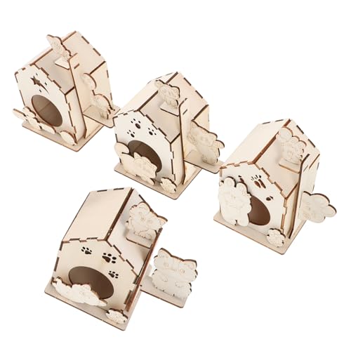 SOPOTUTU 4Stücke DIY Holz Vogelhaus Bausätze für Kreatives Graffiti Malspielzeug Interaktives Bastelset zur Stärkung der Eltern Junge Mädchen Bindung Robuste Holzmaterialien SOPOTUTU 4Stücke DIY Holz Vogelhaus Bausätze für Kreatives Graffiti Malspielzeug Interaktives Bastelset zur Stärkung der Eltern Junge Mädchen Bindung Robuste Holzmaterialien von SOPOTUTU