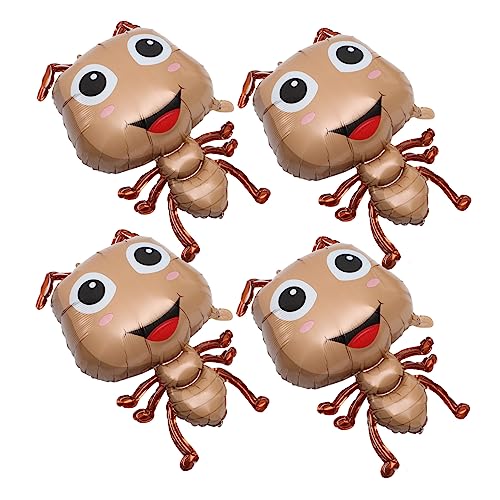 SOPOTUTU 4Stücke Kreative Tier Folienballons Aufblasbare Aluminiumfolie mit Cartoon Tiermotiven Deko für Kindergeburtstage und Partys Langlebig und Bruchsicher von SOPOTUTU