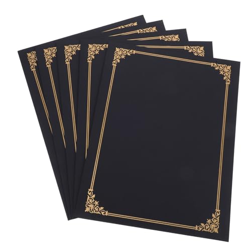 SOPOTUTU 5 Sätze Zertifikatsmappe mit Goldfolierter Umrandung Teiliges für Auszeichnungen und Ehrendokumente Elegante und Schützende Hülle für Wichtige Papiere mit Weißem Innenblatt SOPOTUTU 5 Sätze Zertifikatsmappe mit Goldfolierter Umrandung Teiliges für Auszeichnungen und Ehrendokumente Elegante und Schützende Hülle für Wichtige Papiere mit Weißem Innenblatt von SOPOTUTU