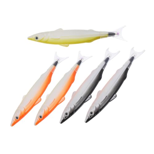 SOPOTUTU 5 Stück Fischballstift Kugelschreiber Für Studenten Kreativer Fischballpoint Pen Ästhetikstift Fischwandel Schreibstift Einzigartige Neuheitenstifte Cartoon-zeichenstifte Plastik von SOPOTUTU
