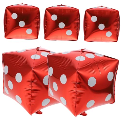 SOPOTUTU 5 Stück Rote Würfel Folienballons Motto Party Deko Aufblasbare Würfel Luftballons für Spielnacht Geburtstag SOPOTUTU 5 Stück Rote Würfel Folienballons Motto Party Deko Aufblasbare Würfel Luftballons für Spielnacht Geburtstag von SOPOTUTU