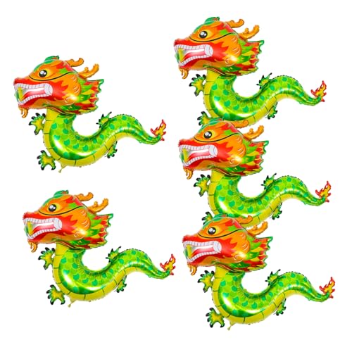 SOPOTUTU 5 Stück Teiliges Chinesische Drachen Luftballons aus Aluminiumfolie Lebendige Grüne Neujahrsdeko Leichte Party Deko für Frühlingsfest Geburtstag Einfach Aufzublasen Fotofreundlich SOPOTUTU 5 Stück Teiliges Chinesische Drachen Luftballons aus Aluminiumfolie Lebendige Grüne Neujahrsdeko Leichte Party Deko für Frühlingsfest Geburtstag Einfach Aufzublasen Fotofreundlich von SOPOTUTU