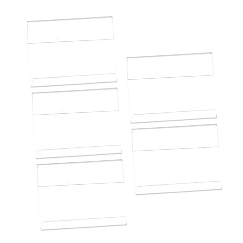SOPOTUTU 5 Stück Teiliges Förmiges Acryl Display Ständer Transparente Preisschildhalter für Tischaufsteller Langlebig Einfach zu Beschriften für Supermarkt Büro Werbung und SOPOTUTU 5 Stück Teiliges Förmiges Acryl Display Ständer Transparente Preisschildhalter für Tischaufsteller Langlebig Einfach zu Beschriften für Supermarkt Büro Werbung und von SOPOTUTU
