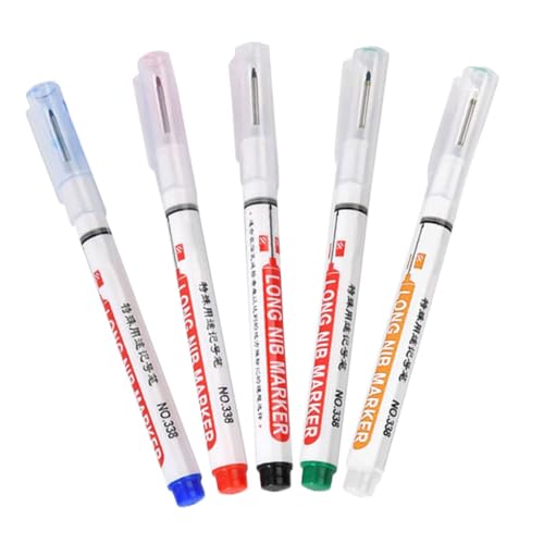 SOPOTUTU 5 Stück Teiliges Holzmarker Ölbasierte Carpenter Marker Stifte Schnelltrocknend Für Tiefbohrungen Möbelbohrlochmarkierung Holz Metall Gummi SOPOTUTU 5 Stück Teiliges Holzmarker Ölbasierte Carpenter Marker Stifte Schnelltrocknend Für Tiefbohrungen Möbelbohrlochmarkierung Holz Metall Gummi von SOPOTUTU