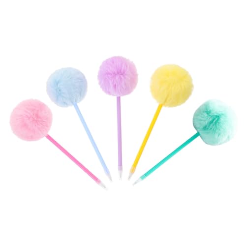 SOPOTUTU 5 Stück Teiliges Kugelschreiber mit Pompons Flauschige Farbenfrohe Schreibgeräte für Schule und Partys Leicht und Bequem mit Niedlichen Cartoon Designs SOPOTUTU 5 Stück Teiliges Kugelschreiber mit Pompons Flauschige Farbenfrohe Schreibgeräte für Schule und Partys Leicht und Bequem mit Niedlichen Cartoon Designs von SOPOTUTU