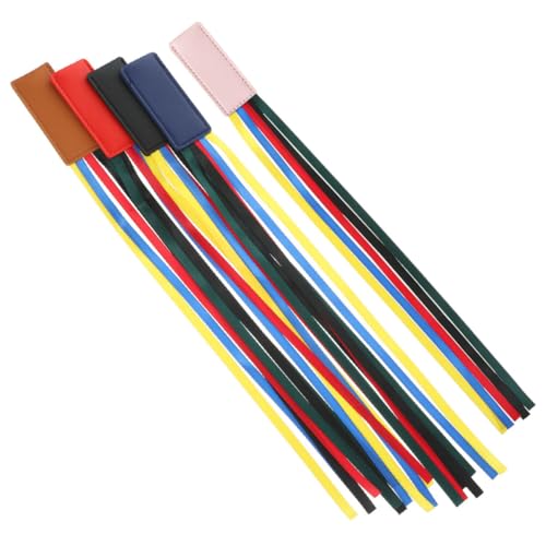 SOPOTUTU 5 Stück Teiliges Lesezeichen aus Lederband Farbige Bibel Lesezeichen Bänder Praktische und Glatte Satin Bookmarks für Bücher Schule Geschenk für Leser und Studenten von SOPOTUTU