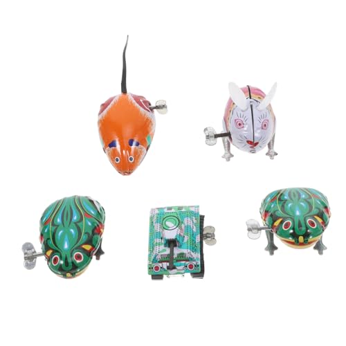 SOPOTUTU 5 Stück Teiliges Retro Aufziehspielzeug aus Blech mit Sicher Abgerundet Kreative Party Mitgebsel für Kindergarten Nostalgische Mechanische Lauf und Sprungfiguren SOPOTUTU 5 Stück Teiliges Retro Aufziehspielzeug aus Blech mit Sicher Abgerundet Kreative Party Mitgebsel für Kindergarten Nostalgische Mechanische Lauf und Sprungfiguren von SOPOTUTU