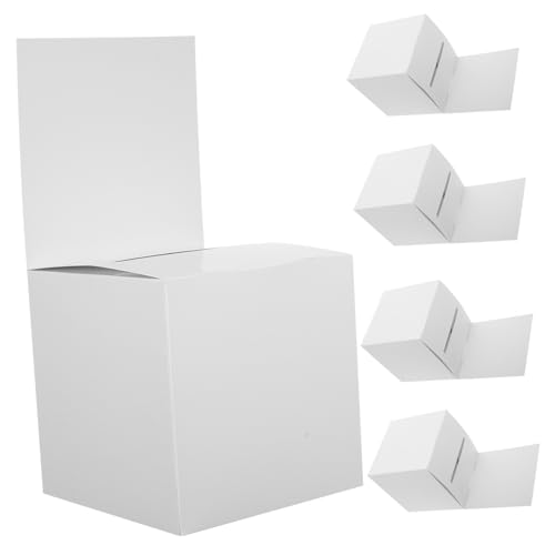 SOPOTUTU 5 Stück Weiße Wahlurnen Wahlurnen Vorschlagsboxen Praktische Spendenboxen Faltbares Spendenglas Beschichtetes Papier SOPOTUTU 5 Stück Weiße Wahlurnen Wahlurnen Vorschlagsboxen Praktische Spendenboxen Faltbares Spendenglas Beschichtetes Papier von SOPOTUTU