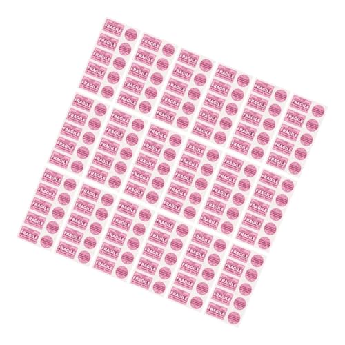 SOPOTUTU 50 Blatt Verpackungsaufkleber Paket Zerbrechliches Bewegliches Band Zerbrechliches Band Ups Groß Empfindlich Stichworte Etiketten Aufkleber Für Vorsicht Rosa Kupferplattenaufkleber von SOPOTUTU