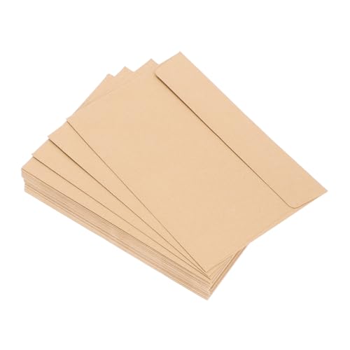 SOPOTUTU 50 Stück Kraftpapier Umschläge Selbstklebend Extra Dicke Briefumschläge für Karten Einladungen Fotos Hochzeit Geburtstagsfeier Shower Vielseitig Personalisierbar Schnelles von SOPOTUTU