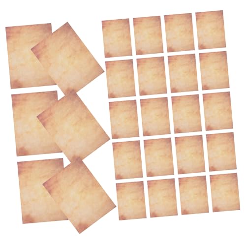 SOPOTUTU 50 Stück Vintage-Briefkopfpapier Pergamentpapier briefumschläge vintage Vintage-Papier büro schule versorgung antikes Briefpapier zum Schreiben Diplomarbeit Bastelpapier Brown von SOPOTUTU