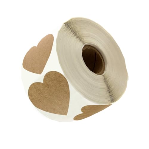 SOPOTUTU 500 Stück Herzförmige Papieraufkleber Selbstklebend Starke Haftung Party Sticker Für Gastgeschenke Hochzeit Weihnachten Geschenkdekoration von SOPOTUTU