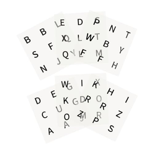 SOPOTUTU 6 Blätter Aufkleber puzzlezubehör Puzzlewürfel Großdruck Buchstabensticker Puzzle Cube Zubehör PVC von SOPOTUTU