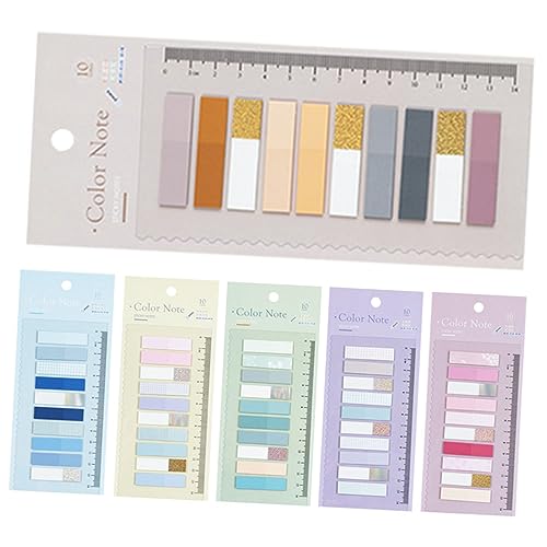 SOPOTUTU 6 Sätze Bunte Seitenmarker Haftnotizen Selbstklebende Index Tabs für Büro Schule und Zuhause Praktische Lesezeichen aus Hochwertigem Papier Kleine Aufkleber von SOPOTUTU