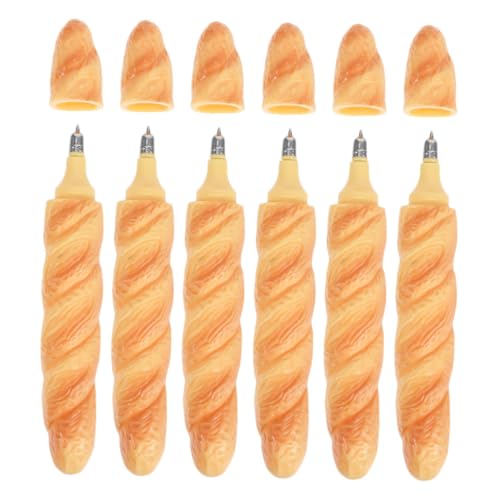 SOPOTUTU 6 Stück Brot-förmige Kugelschreiber Realistische Schreibstifte für Schule und Büro Leicht Tragbar Glattes Schreiben Kreative Schreibwaren für Schüler und Erwachsene SOPOTUTU 6 Stück Brot-förmige Kugelschreiber Realistische Schreibstifte für Schule und Büro Leicht Tragbar Glattes Schreiben Kreative Schreibwaren für Schüler und Erwachsene von SOPOTUTU