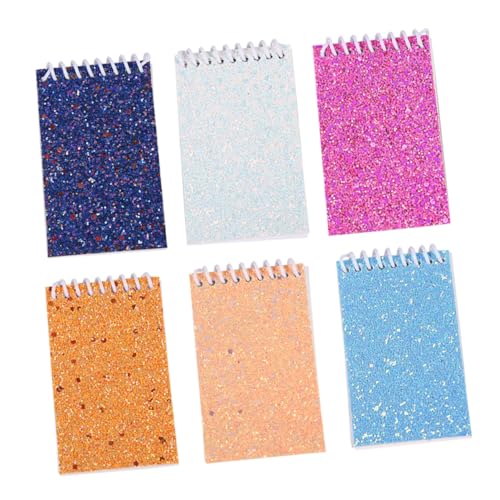 SOPOTUTU 6 Stück Glitzer Notizbücher Spiraltagebuch mit Cover Leicht und Tragbar Vielseitig für Notizen Journaling und Skizzen für Schule und Büro SOPOTUTU 6 Stück Glitzer Notizbücher Spiraltagebuch mit Cover Leicht und Tragbar Vielseitig für Notizen Journaling und Skizzen für Schule und Büro von SOPOTUTU