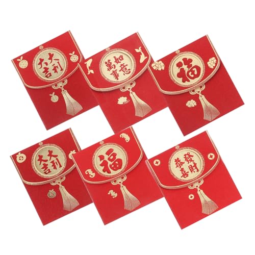 SOPOTUTU 6 Stück Glitzernde Rote Umschläge für Hochzeiten und Chinesisches Neujahr Traditionelle Hong Bao Glücksumschläge Elegante für Feiern SOPOTUTU 6 Stück Glitzernde Rote Umschläge für Hochzeiten und Chinesisches Neujahr Traditionelle Hong Bao Glücksumschläge Elegante für Feiern von SOPOTUTU