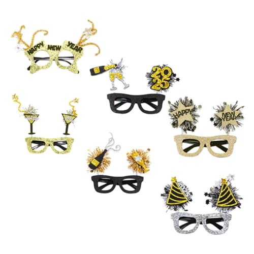 SOPOTUTU 6 Stück Neujahrsbrille Silvesterbrille Neujahrsdekorationen 2025 Foto-requisiten Für Das Neue Jahr 2025 Brille Neujahr Silvester-party-brille Neujahrsfeierbrille Erwachsene Plastik SOPOTUTU 6 Stück Neujahrsbrille Silvesterbrille Neujahrsdekorationen 2025 Foto-requisiten Für Das Neue Jahr 2025 Brille Neujahr Silvester-party-brille Neujahrsfeierbrille Erwachsene Plastik von SOPOTUTU