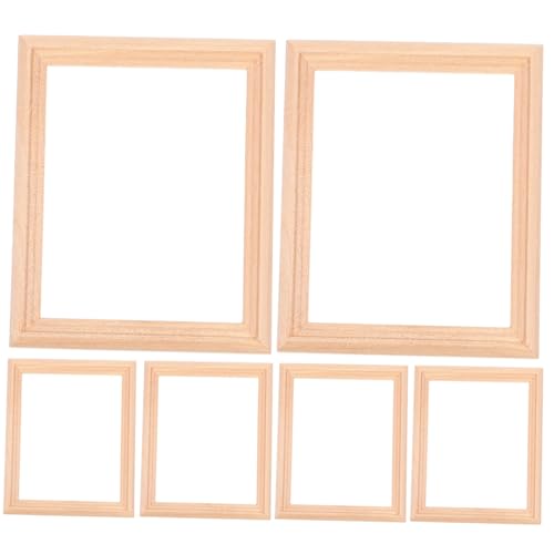 SOPOTUTU 6 Stück Puppenhaus Holz Bilderrahmen Langlebige Miniatur Fotoalben Rahmen Geruchsfreie Holzornamente für DIY Dekoration Stabiles Puppenhaus Zubehör SOPOTUTU 6 Stück Puppenhaus Holz Bilderrahmen Langlebige Miniatur Fotoalben Rahmen Geruchsfreie Holzornamente für DIY Dekoration Stabiles Puppenhaus Zubehör von SOPOTUTU
