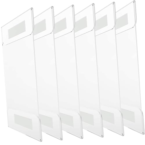 SOPOTUTU 6 Stück Teiliges Acryl Schildhalter für Tisch Preisaufsteller Transparenter Tischaufsteller für Werbung Menükarten und Preisschilder Vielseitig für Restaurant Büro und von SOPOTUTU