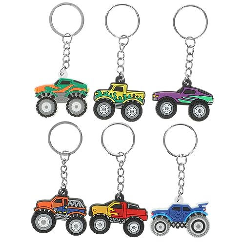 SOPOTUTU 6 Stück Teiliges Cartoon Schlüsselanhänger Offroad Fahrzeuge Stilvolle und Charmante Schlüsselringe für Taschen und Rucksäcke für Freunde und Familie SOPOTUTU 6 Stück Teiliges Cartoon Schlüsselanhänger Offroad Fahrzeuge Stilvolle und Charmante Schlüsselringe für Taschen und Rucksäcke für Freunde und Familie von SOPOTUTU