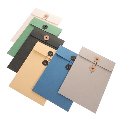 SOPOTUTU 6 Stück Teiliges Dokumententaschen aus Stabilem Kraftpapier Wasserabweisend Vielseitige Aktenordner Umschläge mit Schnurverschluss für Büro Schule und Rechnungssammlung SOPOTUTU 6 Stück Teiliges Dokumententaschen aus Stabilem Kraftpapier Wasserabweisend Vielseitige Aktenordner Umschläge mit Schnurverschluss für Büro Schule und Rechnungssammlung von SOPOTUTU