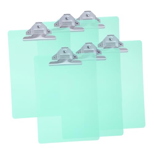 SOPOTUTU 6 Stück Teiliges Halbtransparente Klemmbretter aus Grünem PP Kunststoff Format Robuste Schreibbretter für Büro und Schule zum Sicheren Halten von Papier und Dokumenten SOPOTUTU 6 Stück Teiliges Halbtransparente Klemmbretter aus Grünem PP Kunststoff Format Robuste Schreibbretter für Büro und Schule zum Sicheren Halten von Papier und Dokumenten von SOPOTUTU