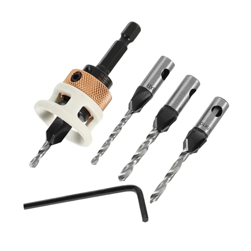 SOPOTUTU 6 Stück Teiliges Holzbohrer Set mit Verstellbarem Tiefenstopp Langlebiger Legierungskopf Senkbohrer für Präzises Vielseitiges Bohren bei Holzbearbeitung für DIY Montage SOPOTUTU 6 Stück Teiliges Holzbohrer Set mit Verstellbarem Tiefenstopp Langlebiger Legierungskopf Senkbohrer für Präzises Vielseitiges Bohren bei Holzbearbeitung für DIY Montage von SOPOTUTU