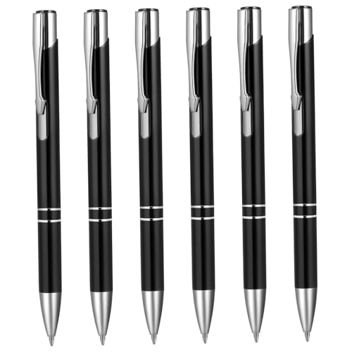 SOPOTUTU 6 Stück Teiliges Metall Kugelschreiber mit Klickmechanismus Spitze Robuster Schreibkomfort für Schule Büro und Schwarz mit Praktischem Clip SOPOTUTU 6 Stück Teiliges Metall Kugelschreiber mit Klickmechanismus Spitze Robuster Schreibkomfort für Schule Büro und Schwarz mit Praktischem Clip von SOPOTUTU