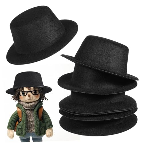 SOPOTUTU 6 Stück Teiliges Puppenhut aus Filz Kleine Schwarze für DIY Puppendekoration Handgemachte Puppenbekleidung Geeignet für Basteln Weihnachten und Schneemann Deko SOPOTUTU 6 Stück Teiliges Puppenhut aus Filz Kleine Schwarze für DIY Puppendekoration Handgemachte Puppenbekleidung Geeignet für Basteln Weihnachten und Schneemann Deko von SOPOTUTU