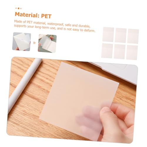 SOPOTUTU 6 Stück Teiliges Transparentes Sticky Memo Pad Selbstklebende Haftnotizen Leicht Tragbar für Büro Schule Studium und DIY notizen von SOPOTUTU