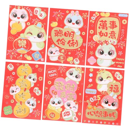 SOPOTUTU 60 Stück Chinesische Rote Umschläge Jahr der Schlange Traditionelle Hongbao Geldumschläge für Neujahr Hochzeit Geburtstag mit Glücksmotiv und Praktischem Format SOPOTUTU 60 Stück Chinesische Rote Umschläge Jahr der Schlange Traditionelle Hongbao Geldumschläge für Neujahr Hochzeit Geburtstag mit Glücksmotiv und Praktischem Format von SOPOTUTU