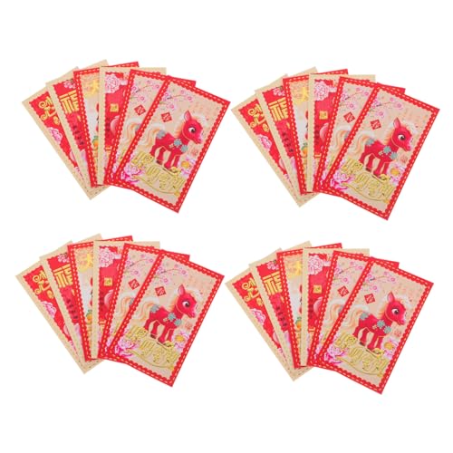 SOPOTUTU 60 Stück Rote Umschläge Chinesischen Neujahr, Umschläge Mondneujahr, Pferd, Hong Bao, Paket Lai See, Für Frühlingsfest, Hochzeit, Abschlussfeier, Geburtstagsfeier von SOPOTUTU