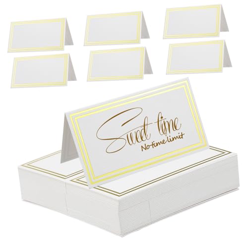 SOPOTUTU 60 Stück Tischkarten mit Bronzierter Umrandung Elegante Namenskarten für Hochzeiten Bankette und Dinner Rechteckige Platzkarten für Stilvolle Tischdekoration bei Feierlichkeiten SOPOTUTU 60 Stück Tischkarten mit Bronzierter Umrandung Elegante Namenskarten für Hochzeiten Bankette und Dinner Rechteckige Platzkarten für Stilvolle Tischdekoration bei Feierlichkeiten von SOPOTUTU
