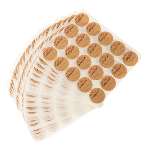 SOPOTUTU 600 Blatt Selbstklebende Kraftpapier Etiketten zum Beschriften Runde Aufkleber für Geschenke Marmeladengläser DIY Basteln Partytüten Lebensmittelbehälter Vielseitige SOPOTUTU 600 Blatt Selbstklebende Kraftpapier Etiketten zum Beschriften Runde Aufkleber für Geschenke Marmeladengläser DIY Basteln Partytüten Lebensmittelbehälter Vielseitige von SOPOTUTU