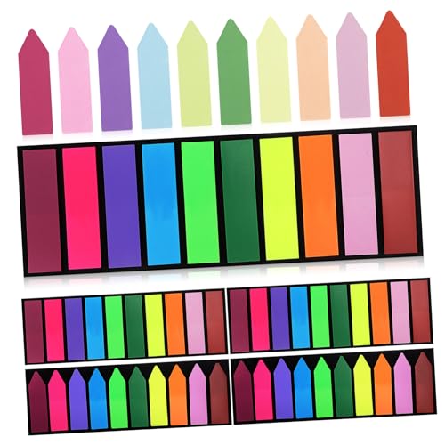 SOPOTUTU 6er Pack Selbstklebende Index Tabs Farbige Haftnotizen mit Flachen und Spitzen Enden Wiederablösbare Seitenmarker zum Beschriften Markieren und Organisieren für Büro Schule und SOPOTUTU 6er Pack Selbstklebende Index Tabs Farbige Haftnotizen mit Flachen und Spitzen Enden Wiederablösbare Seitenmarker zum Beschriften Markieren und Organisieren für Büro Schule und von SOPOTUTU