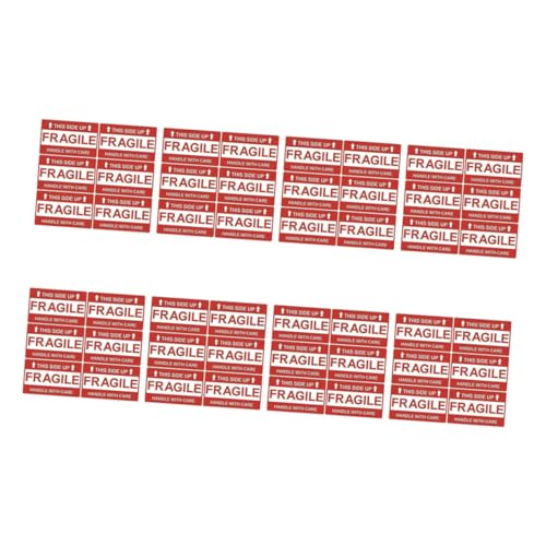 SOPOTUTU 8 Blatt Rote Fragile Warnaufkleber mit Je Ablösbaren Klebeetiketten Selbstklebend Sichtbar für Versandverpackungen Schützt Zerbrechliche Gegenstände bei Transport und Lagerung SOPOTUTU 8 Blatt Rote Fragile Warnaufkleber mit Je Ablösbaren Klebeetiketten Selbstklebend Sichtbar für Versandverpackungen Schützt Zerbrechliche Gegenstände bei Transport und Lagerung von SOPOTUTU