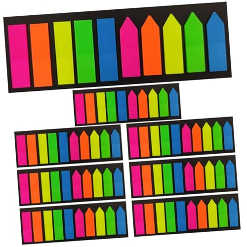 SOPOTUTU 8 Sätze Bunte Page Marker Haftnotizen aus Transparentem Pet Selbstklebende Beschreibbare Seitenmarkierungen mit Markierung Blockdesign Praktische Notizzettel für Lesen Büro und von SOPOTUTU