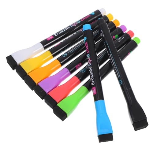 SOPOTUTU 8 Stück Magnetische Whiteboard Marker mit Radierkappe Geruchsarm Spitze für Schule Büro und Kreative Anwendungen von SOPOTUTU