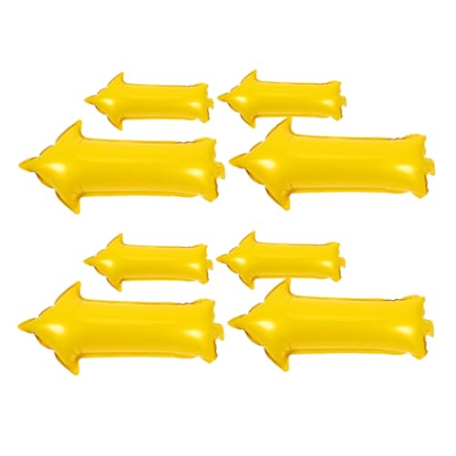 SOPOTUTU 8 Stück Pfeilballon geburtstagsdekoration geburtstagsfeier deko Gelbe Dekorationsballons hochzeit dekoration pfeilförmige Luftballons Partyballons PE-Aluminiumfolie Yellow von SOPOTUTU