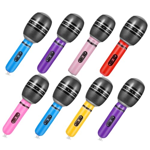SOPOTUTU 8 Stück Teiliges Aufblasbares Realistische Spielzeugmikrofone Bunte Party requisiten Kreative deko für Erwachsene Karaoke accessoires SOPOTUTU 8 Stück Teiliges Aufblasbares Realistische Spielzeugmikrofone Bunte Party requisiten Kreative deko für Erwachsene Karaoke accessoires von SOPOTUTU