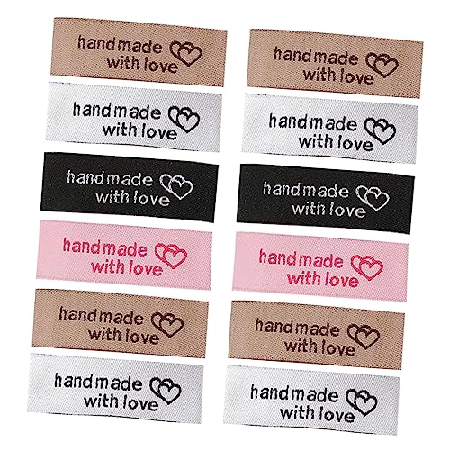 SOPOTUTU 80 Stück Handgemachte Kleidung Etiketten Praktische Nählabels für DIY Projekte Vielseitig Einsetzbar für Kleidung Hüte Puppendekoration und von SOPOTUTU