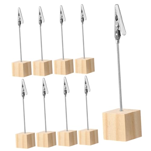 SOPOTUTU 9 Stück Teiliges Multipurpose Memo Clips mit Stabilem Holzsockel Kreative Foto Notizhalter Kleine Holztafeln Klammern für Schreibtisch als Place Card Holder und Fotohalter SOPOTUTU 9 Stück Teiliges Multipurpose Memo Clips mit Stabilem Holzsockel Kreative Foto Notizhalter Kleine Holztafeln Klammern für Schreibtisch als Place Card Holder und Fotohalter von SOPOTUTU