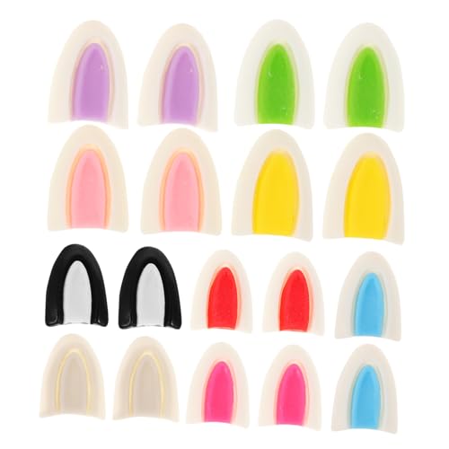 SOPOTUTU 9 Süße Hasenohren Harz Charms für DIY Bastelprojekte Vielseitige Fidget für Ostern Kreative Haaraccessoires und Schmuckdekorationen alle Altersgruppen von SOPOTUTU