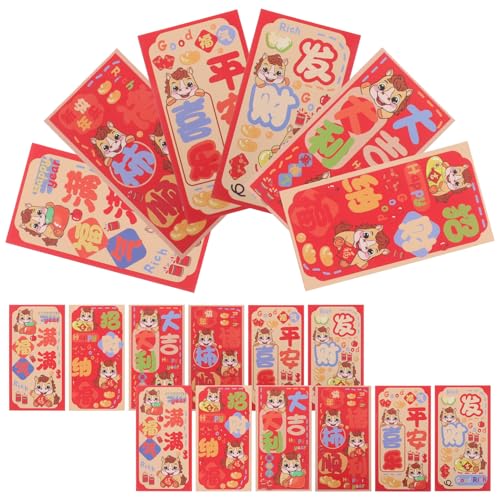 SOPOTUTU 90 Stück Teiliges Chinesische Neujahrs-luckymoney-umschläge Pferdejahr Kreative Rote Umschläge mit Herzlichen Segenswünschen Stabile Verarbeitung für Hochzeiten Geburtstage von SOPOTUTU